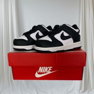 Nike Black and White Dunk Low Panda Toddler Infant Sneaker Size 4C